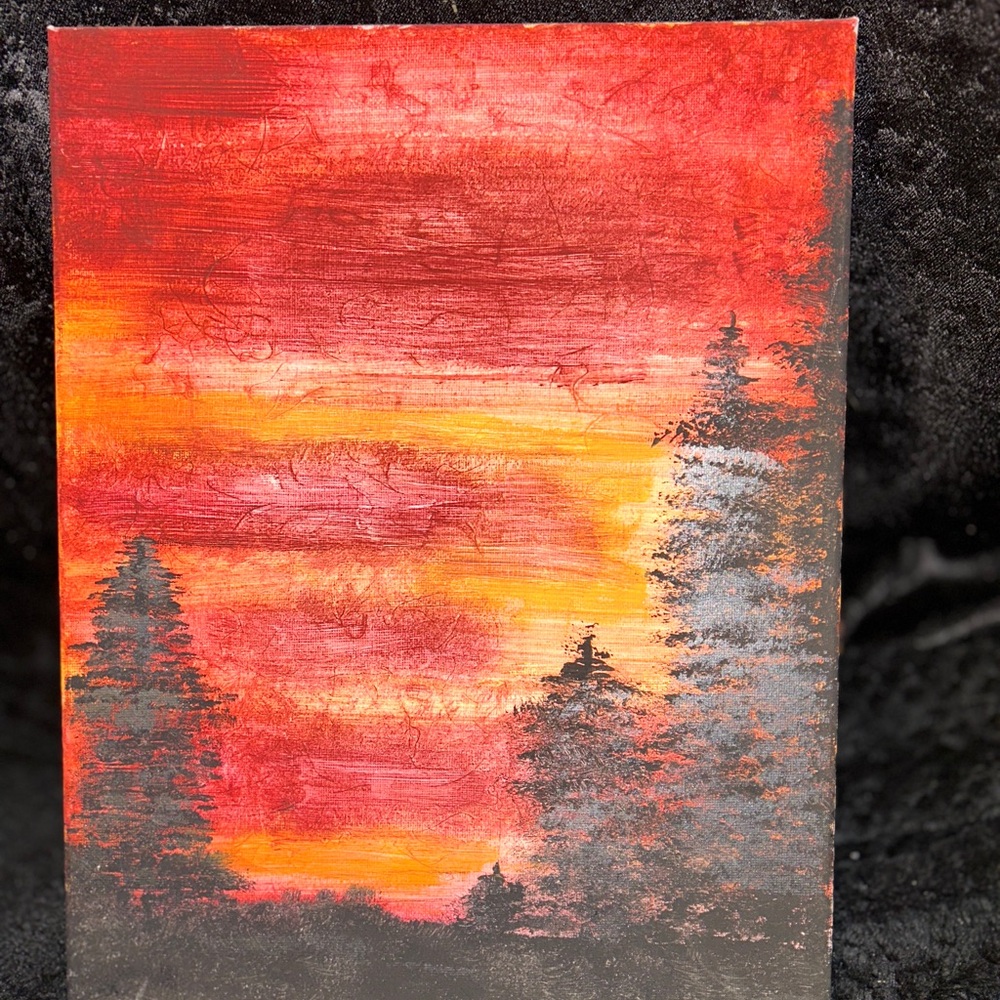 Sunset Forest Canvas Art